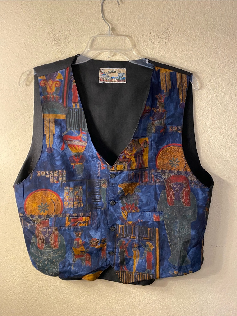 Safari Women's Blue Egyptian-Print Vest